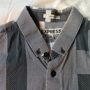 Express slim fit button down shirt